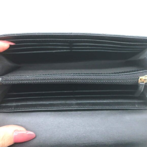 Chanel Camellia-Embossed Quilted Leather L Yen Continental Wallet Black - Picture 13 of 15